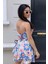 Çiçekli Cut Out Detaylı Şortlu Elbise 1