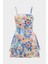 Çiçekli Cut Out Detaylı Şortlu Elbise 4