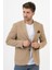 Puebla C189 Regular Fit 6 Drop Likralı Ceket Bej 3