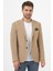 Puebla C189 Regular Fit 6 Drop Likralı Ceket Bej 5