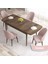 Concept Ves Serisi 80X132 Mdf Açılabilir Barok Ahşap Desen Mutfak Masası Takımı 4 Sandalye 2
