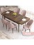 Concept Ves Serisi 80X132 Mdf Açılabilir Barok Ahşap Desen Mutfak Masa Takımı 6 Sandalye 2
