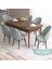 Concept Ves Serisi 80X132 Mdf Açılabilir Barok Ahşap Desen Mutfak Masa Takımı 6 Sandalye 1