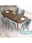 Concept Ves Serisi 80X132 Mdf Açılabilir Barok Ahşap Desen Mutfak Masa Takımı 6 Sandalye 2