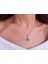 Pırlanta ve Oval Mavi Topaz Taşlı Kolye 0417P0013 2