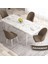 Concept Ves Serisi 80X132 Mdf Açılabilir Beyaz Mermer Desen Mutfak Masası Takımı 4 Sandalye 2