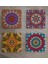 Mandala Desenleri Doğal Taş Bardak Altlığı 4'lü Set - Natural Stone Coasters 2