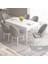 Concept Ves Serisi 80X132 Mdf Açılabilir Beyaz Mutfak Masa Takımı 6 Sandalye 1