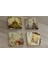 Kolaj Eyfel ve Paris Doğal Taş Bardak Altlığı 4'lü Set - Natural Stone Coasters 1