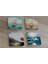 Ivan Aivazovsky Deniz ve Yelkenliler Doğal Taş Bardak Altlığı 4'lü Set - Natural Stone Coasters 1
