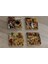 Pieter Brueghel Çocuk Oyunları ve Eserleri Doğal Taş Bardak Altlığı 4'lü Set - Natural Stone Coasters 1