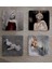 Marilyn Monroe Fotoğrafları Doğal Taş Bardak Altlığı 4'lü Set - Natural Stone Coasters 2