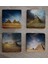 Mısır Piramitleri Doğal Taş Bardak Altlığı 4'lü Set - Natural Stone Coasters 2