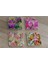 Kelebekli Çiçekler Doğal Taş Bardak Altlığı 4'lü Set - Natural Stone Coasters 1