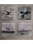 Siyah Beyaz Zeplin ve Eski Uçaklar Doğal Taş Bardak Altlığı 4'lü Set - Natural Stone Coasters 2