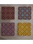 Mandala Desenleri Doğal Taş Bardak Altlığı 4'lü Set - Natural Stone Coasters 2
