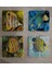 Renkli Balıklar Doğal Taş Bardak Altlığı 4'lü Set - Natural Stone Coasters 2