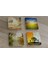Yoga Denge ve Gün Btımı Manzaralar Doğal Taş Bardak Altlığı 4'lü Set - Natural Stone Coasters 1