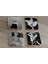 Siyah Beyaz Marilyn Monroe Fotoğrafları Doğal Taş Bardak Altlığı 4'lü Set - Natural Stone Coasters 1