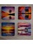 Gün Batımı Tek Ağaçlar Doğal Taş Bardak Altlığı 4'lü Set - Natural Stone Coasters 2