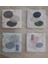 Line Art Soyut Tasarımlar Doğal Taş Bardak Altlığı 4'lü Set - Natural Stone Coasters 2