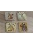 Levni Kadın Minyatürleri Doğal Taş Bardak Altlığı 4'lü Set - Natural Stone Coasters 1