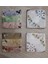 Çiçekli Desenler Doğal Taş Bardak Altlığı 4'lü Set - Natural Stone Coasters 2