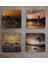 Yunus Balıkları Doğal Taş Bardak Altlığı 4'lü Set - Natural Stone Coasters 2