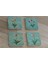 Ebru Laleler Doğal Taş Bardak Altlığı 4'lü Set - Natural Stone Coasters 1