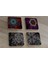 Geometrik Desenler Doğal Taş Bardak Altlığı 4'lü Set - Natural Stone Coasters 1