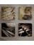 Gramofon Piano Ksilofon ve Notalar Doğal Taş Bardak Altlığı 4'lü Set - Natural Stone Coasters 2
