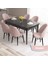 Concept Ves Serisi 80X132 Mdf Açılabilir Siyah Mermer Desen Mutfak Masa Takımı 6 Sandalye 1
