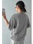 Optimistic Gri Oversize Salas Boyfriend Kadın T-Shirt 4