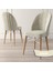Concept Ves Serisi 80X132 Mdf Beyaz Mutfak Masa Takımı Doğal Ahşap Ayak Beyaz Kafes 6 Sandalye 4