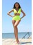 Kadın Fırfırlı Yüksek Bel Neon Sarı Bikini 35001 2