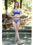 Kadın Dönmeli Straplez Saks Bikini 35002 4