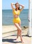 Kadın Fırfırlı Yüksek Bel Sarı Bikini 35001 4