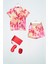 5'li Kelebek Desenli Saten Pijama Takım S27670 1