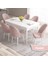 Concept Ves Serisi 80X132 Mdf Açılabilir Beyaz Mutfak Masa Takımı 6 Sandalye 2