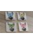 Kelebek Maskeli Kadın Doğal Taş Bardak Altlığı 4'lü Set - Natural Stone Coasters 2