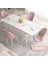Concept Ves Serisi 80X132 Mdf Açılabilir Beyaz Mermer Desen Mutfak Masası Takımı 4 Sandalye 1
