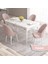 Concept Ves Serisi 80X132 Mdf Açılabilir Beyaz Mermer Desen Mutfak Masası Takımı 4 Sandalye 2
