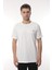 Slim Fit Kısa Kol Nakışlı %100 Pamuklu T-Shirt - Beyaz 1