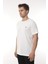 Slim Fit Kısa Kol Nakışlı %100 Pamuklu T-Shirt - Beyaz 2