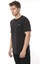 Slim Fit Kısa Kol Nakışlı %100 Pamuklu T-Shirt - Siyah 2