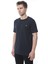 Slim Fit Kısa Kol Nakışlı %100 Pamuklu T-Shirt - Lacivert 2