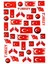 Sticker Kabartmalı A4 Boyutunda Stiker Defter, Planlayıcı Etiket, -(LIM086) - Türk Bayrağı Şekilli 1