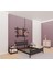 GM 305 MODERN ÇİFT KİŞİLİK AHŞAP METAL SİYAH ANTRASİT GRİ KARYOLA 150X200 3