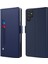 Samsung Galaxy S22 Ultra 5g Pu Deri Akıllı Telefon Kılıf Kartı Tutucu Stand Çift Manyetik Toka Anti-Drop Koruyucu Cep Telefonu Kapak Makyaj Aynalı (Yurt Dışından) 1