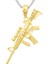 Sahte Tüfek Makinesi Tabancası Kolye Kolye Takı Hediye Cs Çalar M4A1 / Asg / Asg Gold (Yurt Dışından) 1